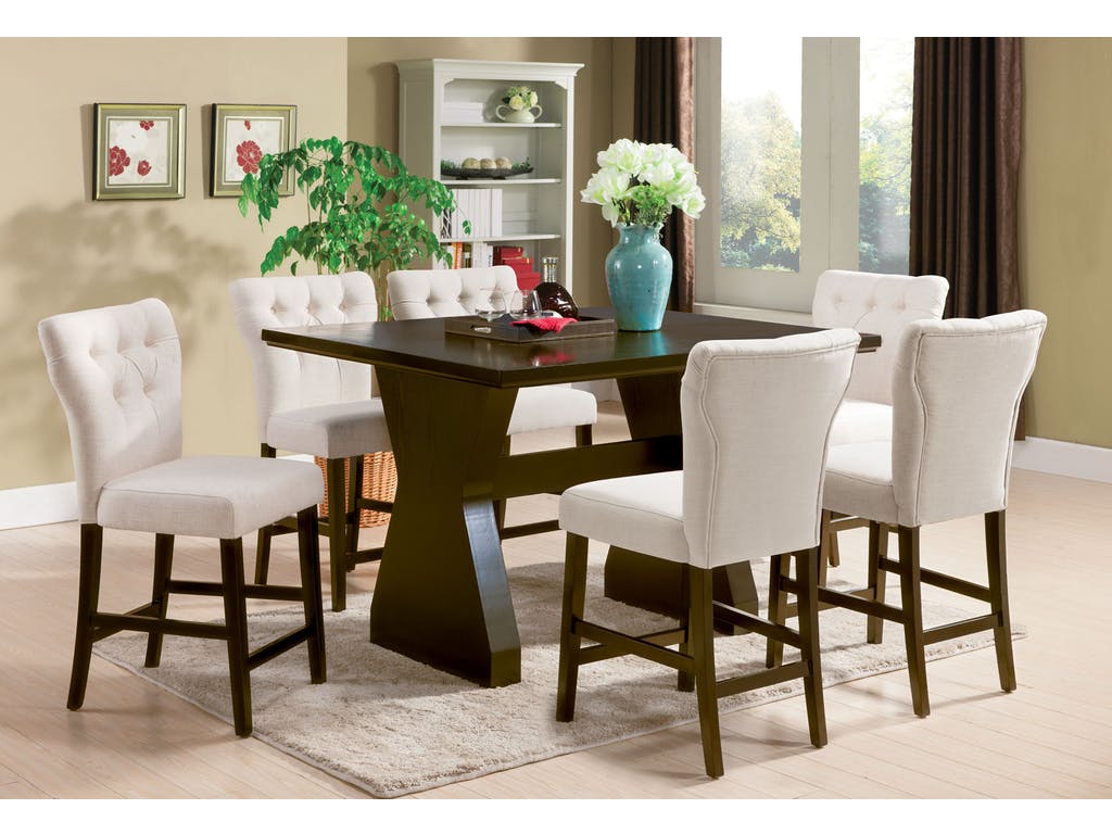 7 Pc Dining Set 71527 - Beige