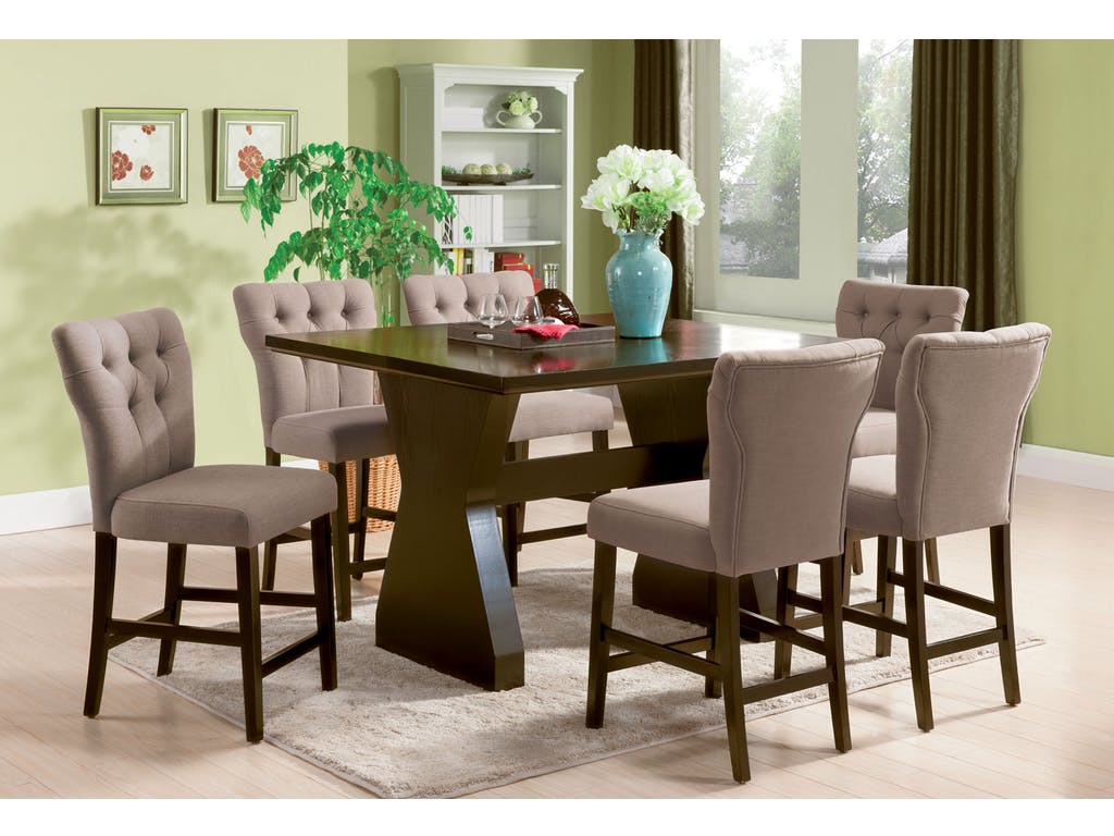 7 Pc Dining Set 71526 - Light Brown