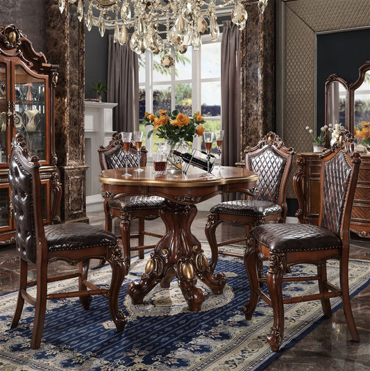 Juego de comedor Picardy de 5 piezas - Acabado en roble cerezo