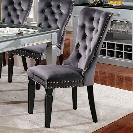 Alena 7 Pc Dining Set - Black Finish
