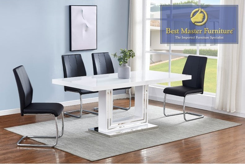 Tameca BA206 White Modern Dining Collection