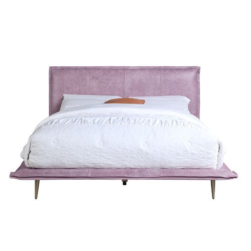 Metis Industrial Style Bed - Buttery Soft Top Grain Leather