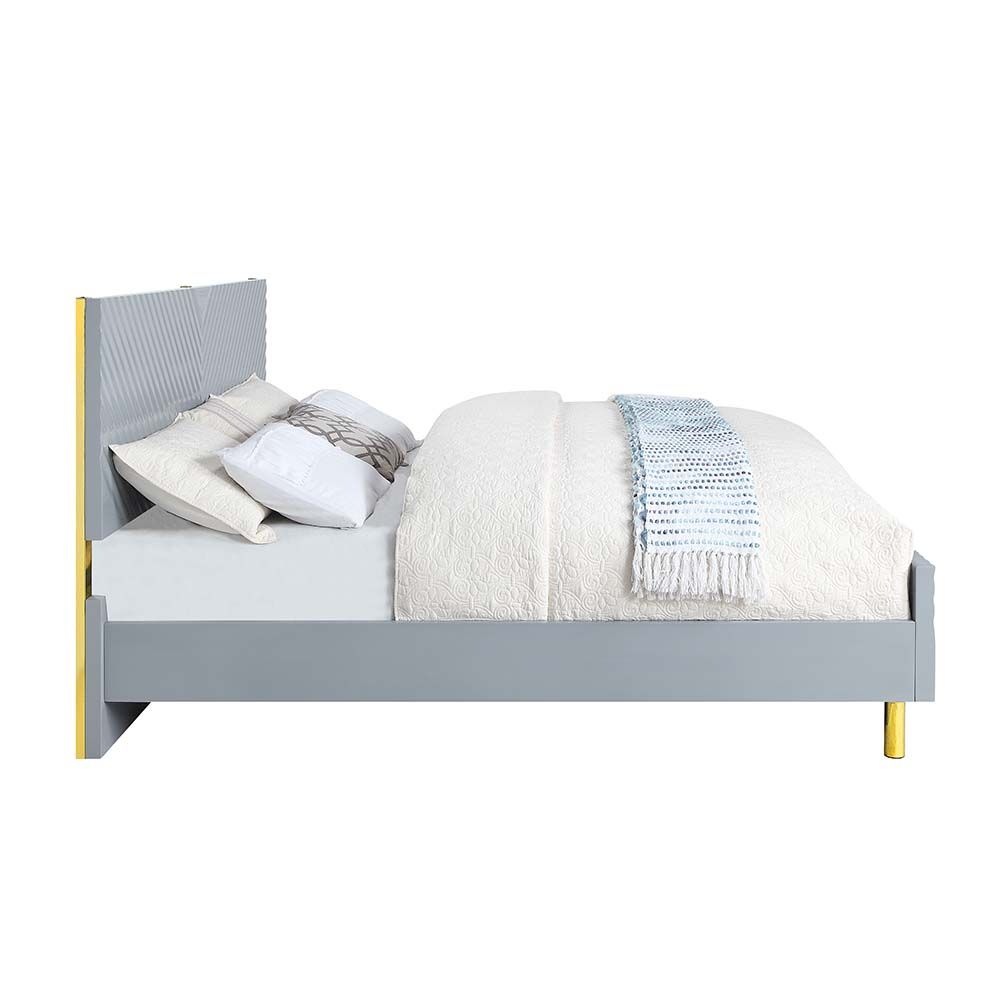 Gaines High Gloss Bedroom Collection - White or Gray