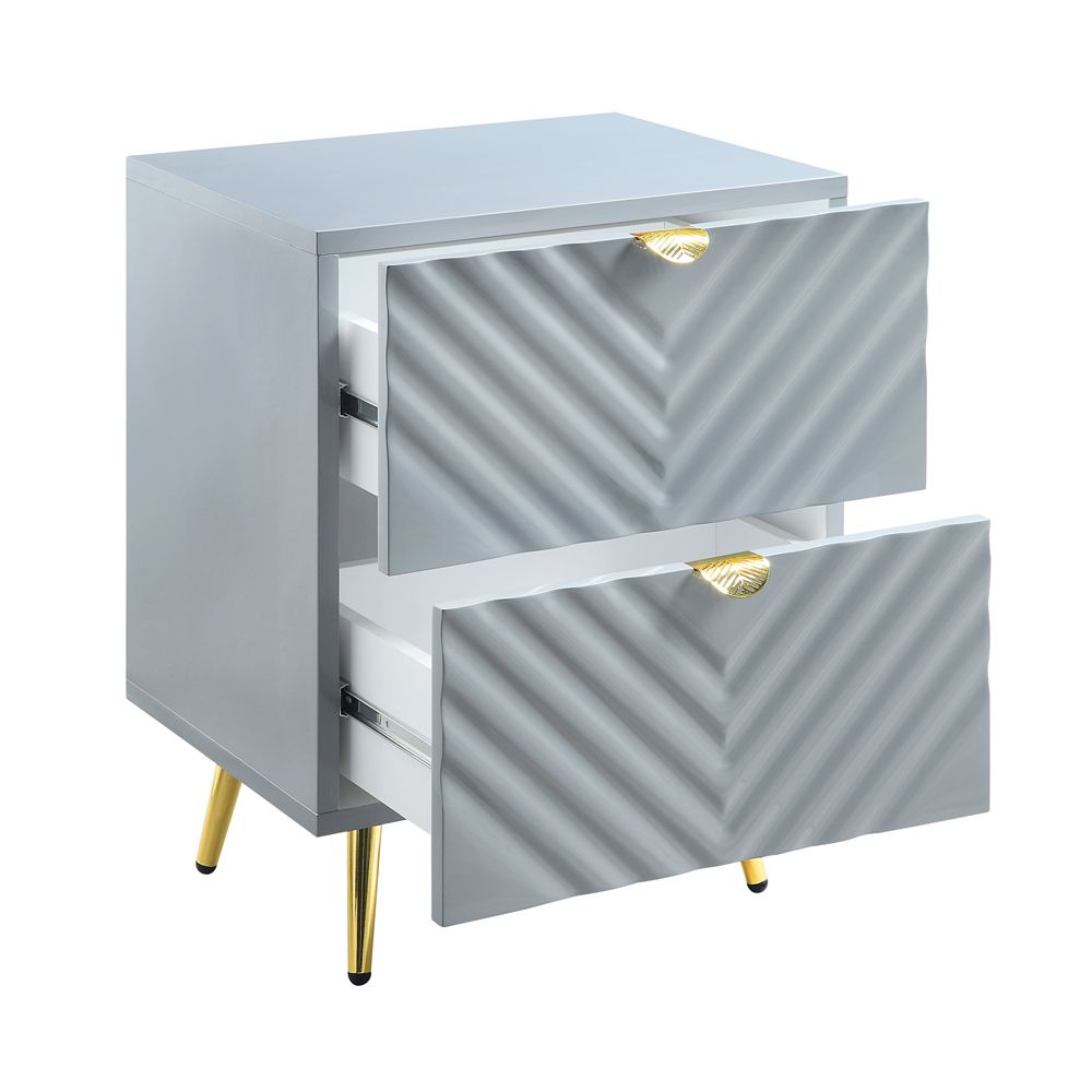 Gaines High Gloss Nightstand