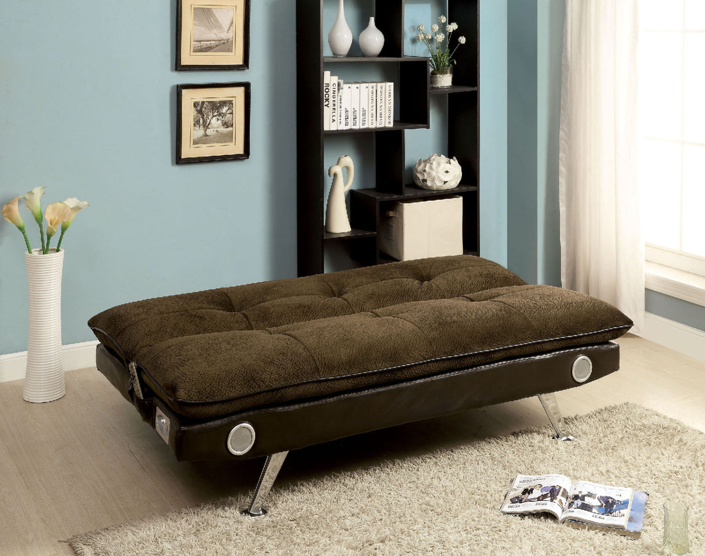 Gallagher Futon Sofa CM2675BR - Dark Brown