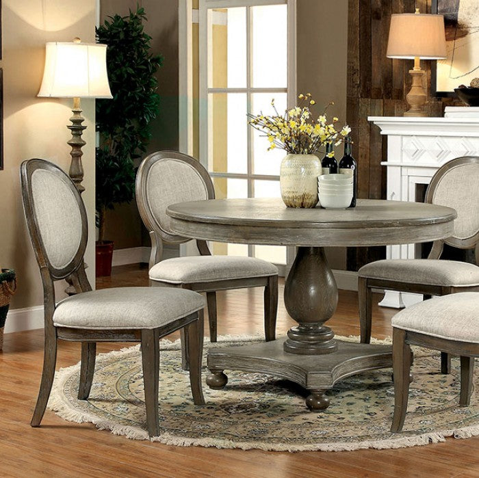 Kathryn CM3872RT 5 Pc Dining Set - Rustic Dark Oak