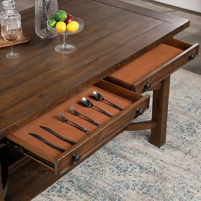 Fredonia 6 Pc Rustic Oak Dining Set