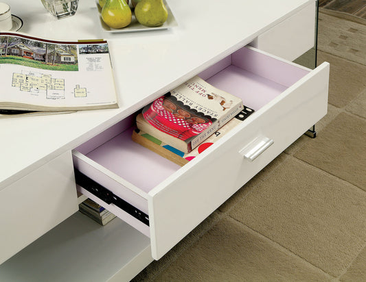 Mesas auxiliares Raya CM4451C - Blanco contemporáneo