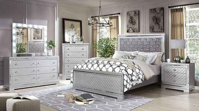 grey bed and white dresser Mason 37" White 5-Drawer Tall Dresser