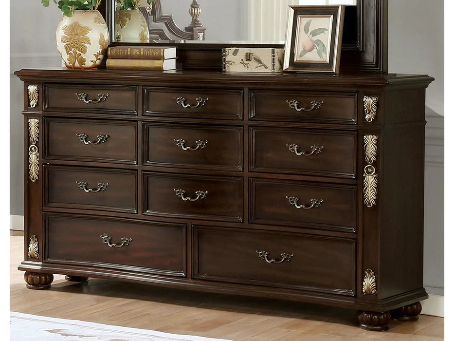 Furniture of America Theodor Brown Cherry Dresser