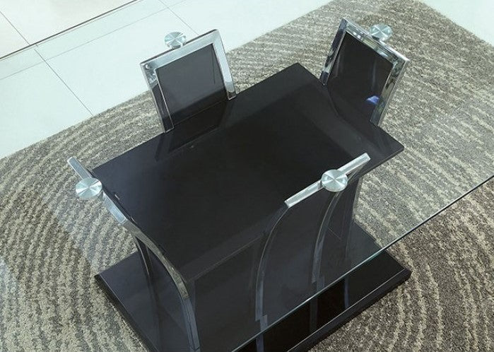 Glenview 7 Pc Dining Set - Black Finish