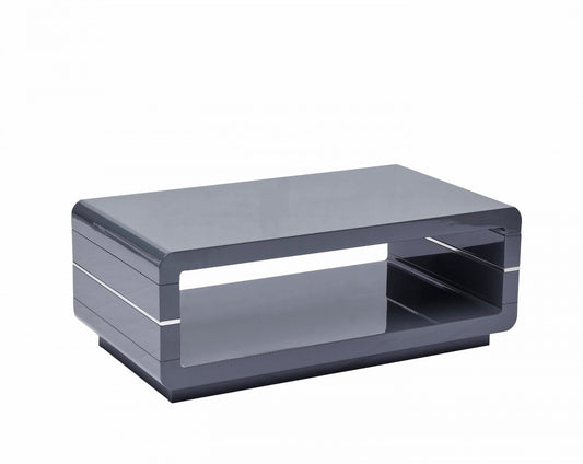 High Gloss Coffee Table - Grey Finish