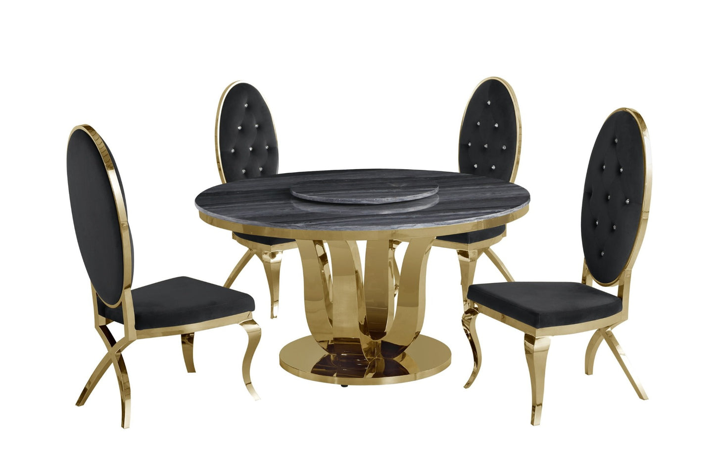 Ambrose Dining Set - Black Chairs