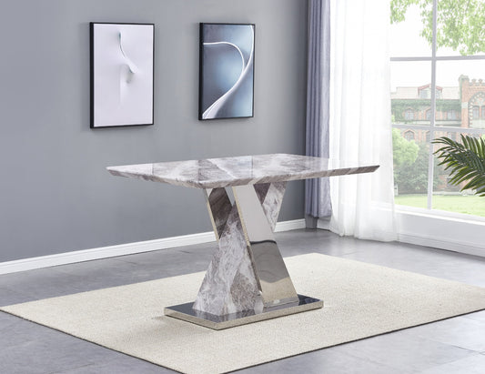 Manta 7 Pc Dining Collection - Gray or White Chairs