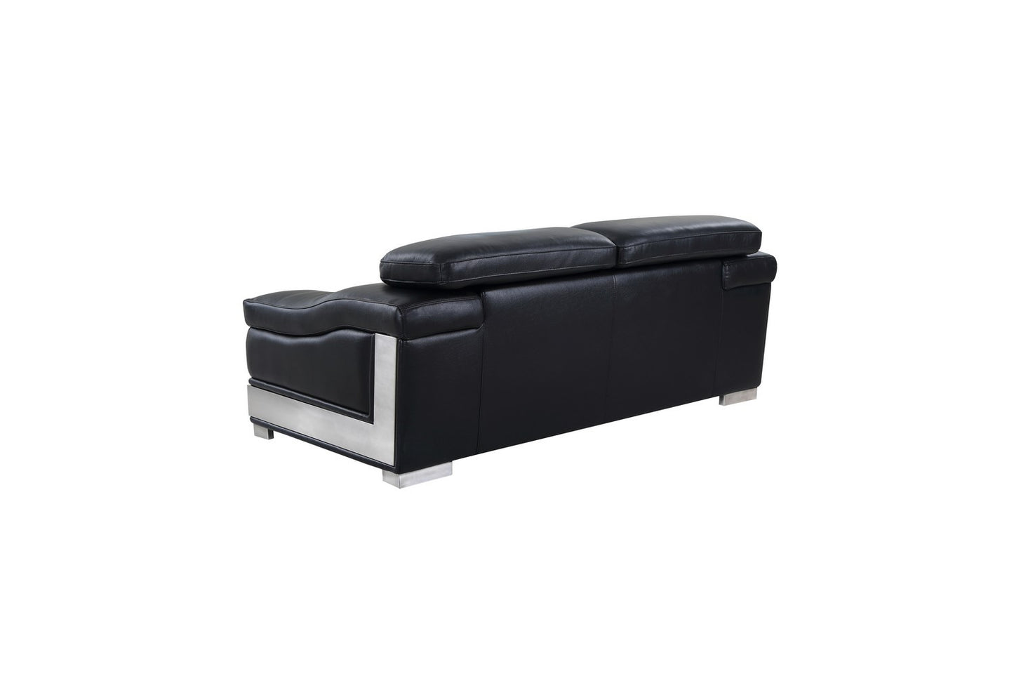 Global United 415 Italian Leather Sofa Collection - Black or Gray