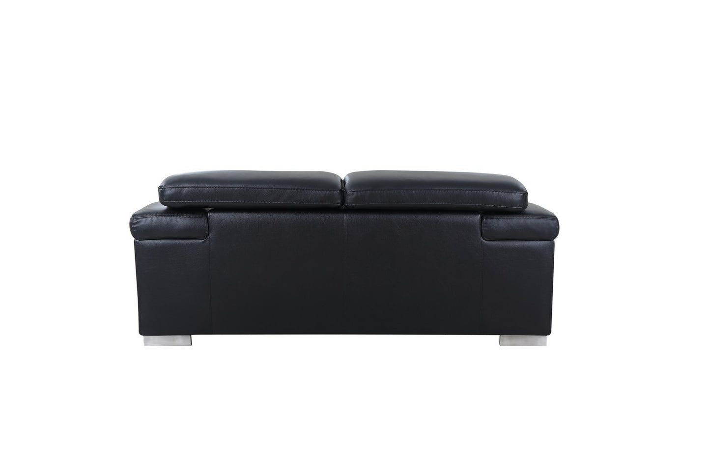 Global United 415 Italian Leather Sofa Collection - Black or Gray