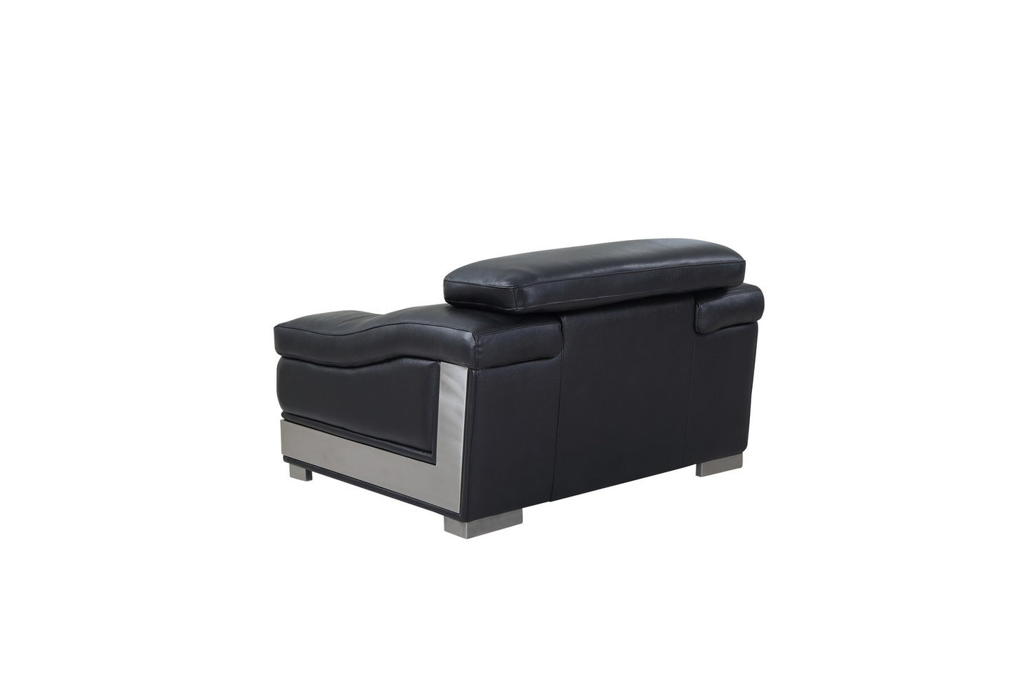Global United 415 Italian Leather Sofa Collection - Black or Gray