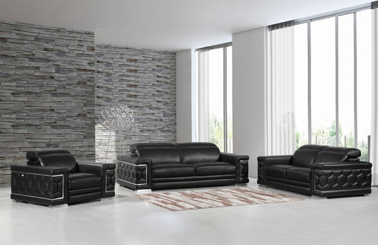 692 Genuine Italian Leather Sofa Set by Global United - 5 Colors
