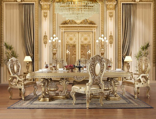 Colección de comedor con acabado dorado Sevilla - Tallas decorativas