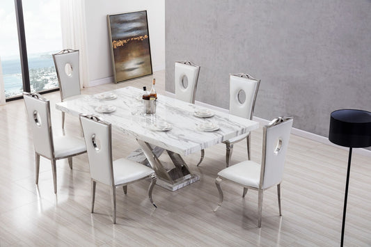 American Eagle H030 Faux Marble Top Dining Set