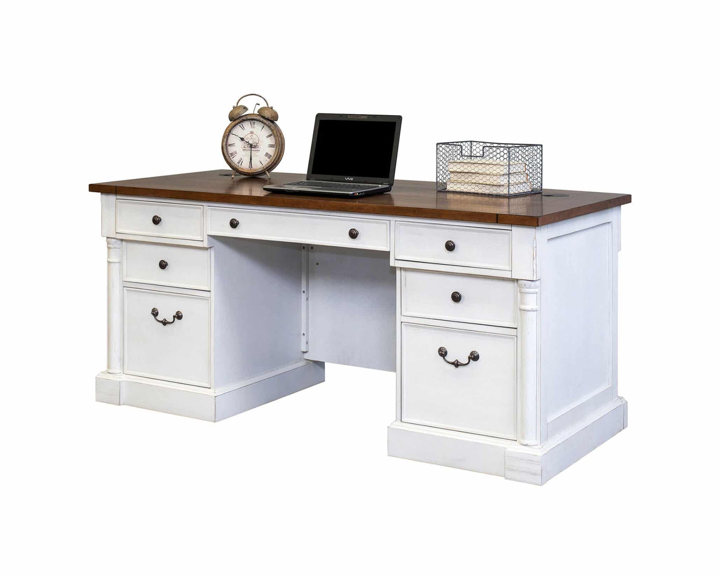 Durham 60" Double Pedestal Executive Desk - Martin Furniture