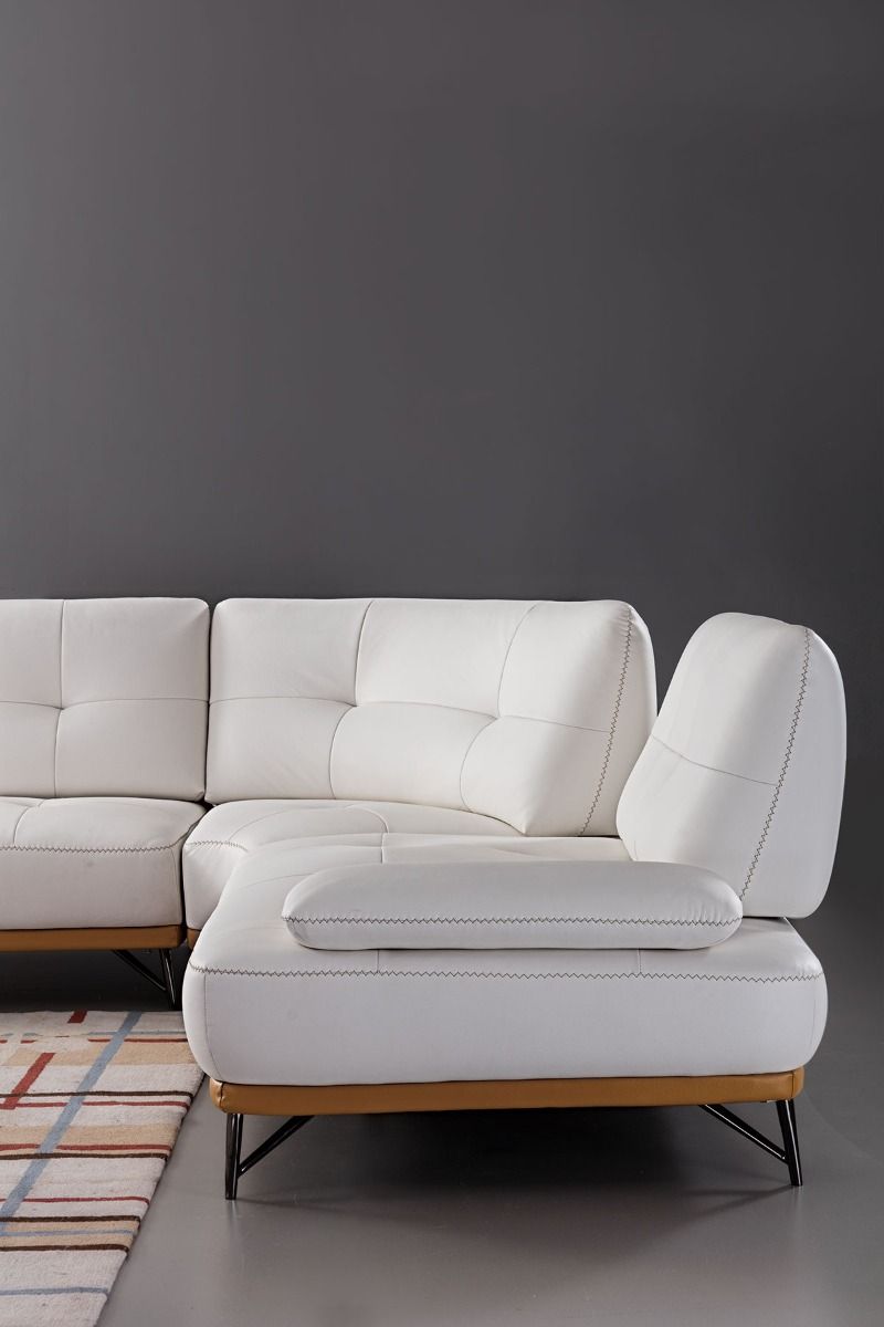 American Eagle EK-L8005M White w/Yellow Trim Sectional