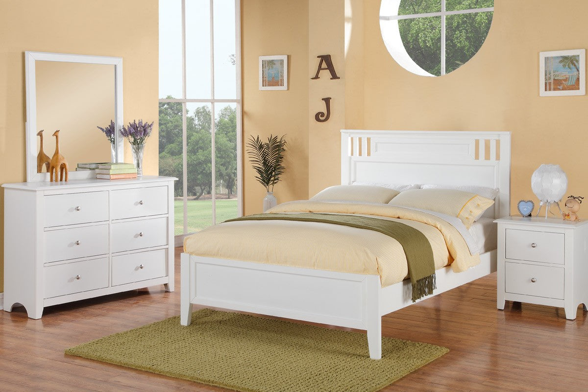 4 Pc F9123 White Set Twin Bed