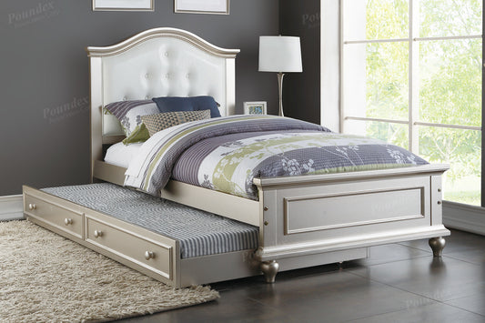 Twin Bed w/Slats & Trundle - 3 Color Choices