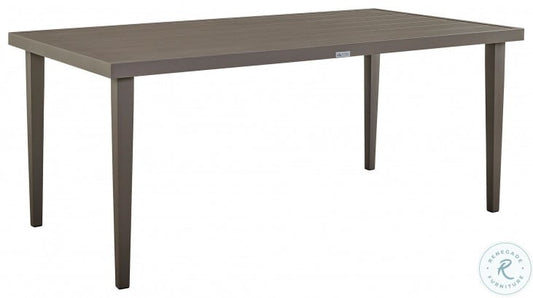 Armen Living Grenada Juego de comedor exterior de aluminio gris