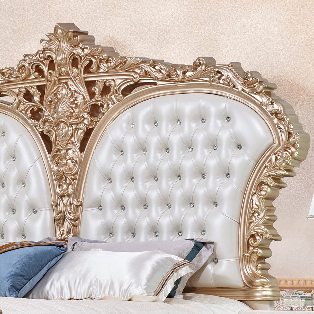 Homey Design HD-9102 Bedroom Set - Button Tufted HB
