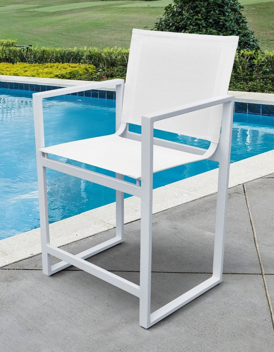 Colección de comedor al aire libre blanco moderno Renava Wake