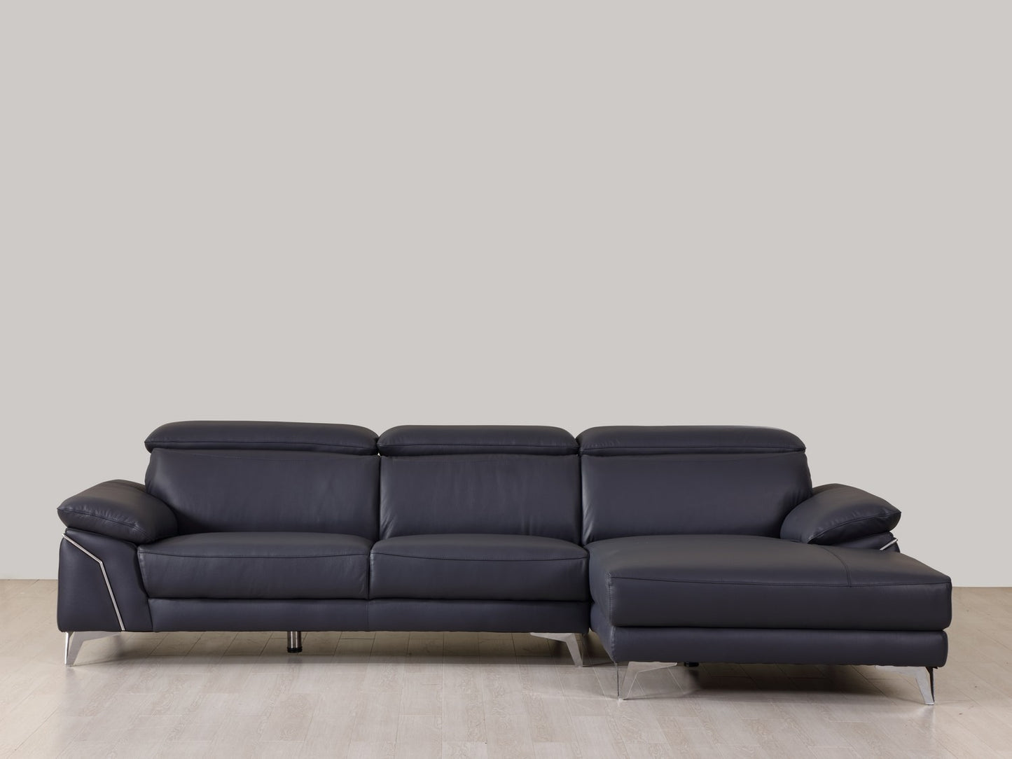 Global United 727 Ferrara Modern Sectional - Blue Leather