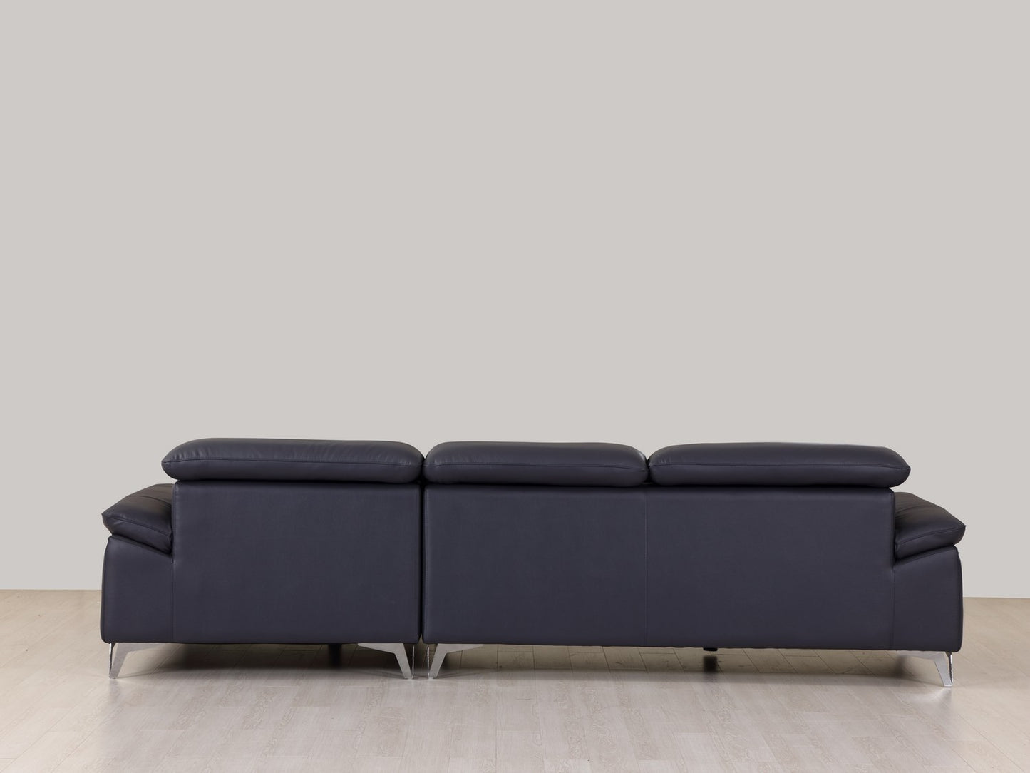 Global United 727 Ferrara Modern Sectional - Blue Leather
