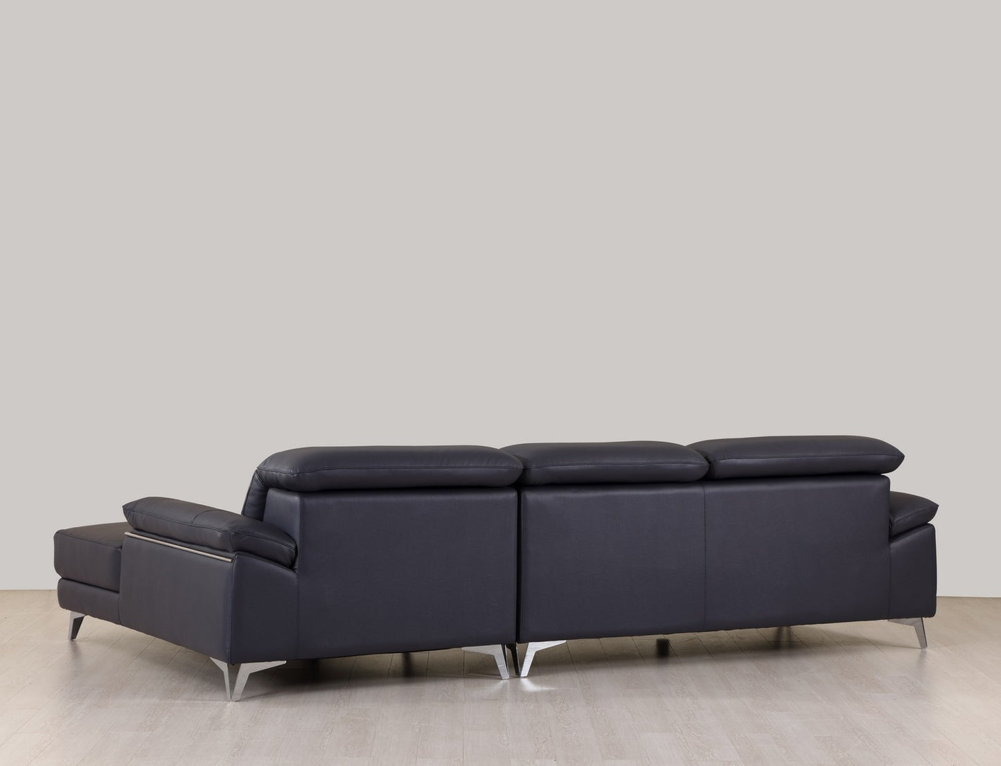Global United 727 Ferrara Modern Sectional - Blue Leather
