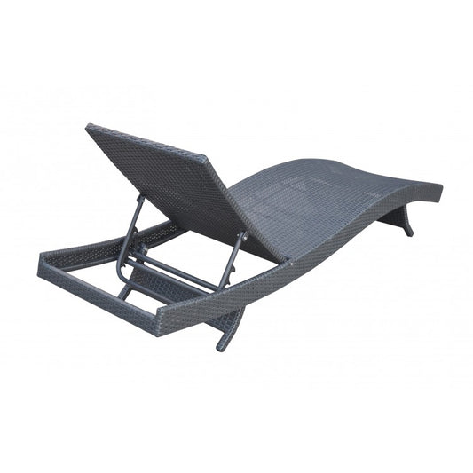 Sillón tipo chaise de mimbre ajustable para exteriores Cabana