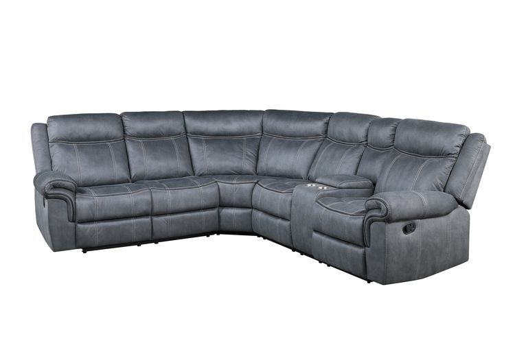 Acme Furniture Dollum LV00398 Seccional - Terciopelo gris