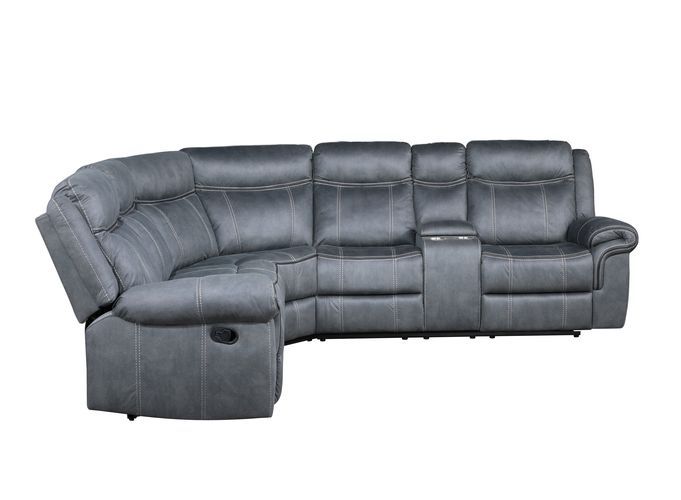 Acme Furniture Dollum LV00398 Seccional - Terciopelo gris