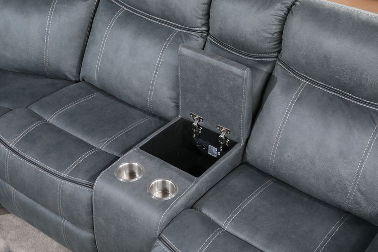 Acme Furniture Dollum LV00398 Seccional - Terciopelo gris