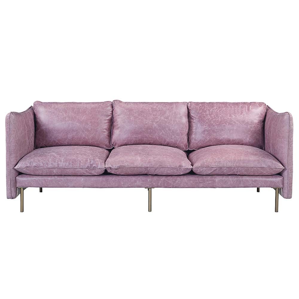 Metis LLV01018 Acme Wisteria Top Grain Leather Sofa