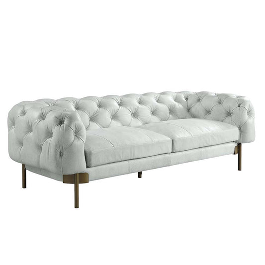 Sofá Chesterfield Ragle Acme LV01021 - Cuero de grano superior