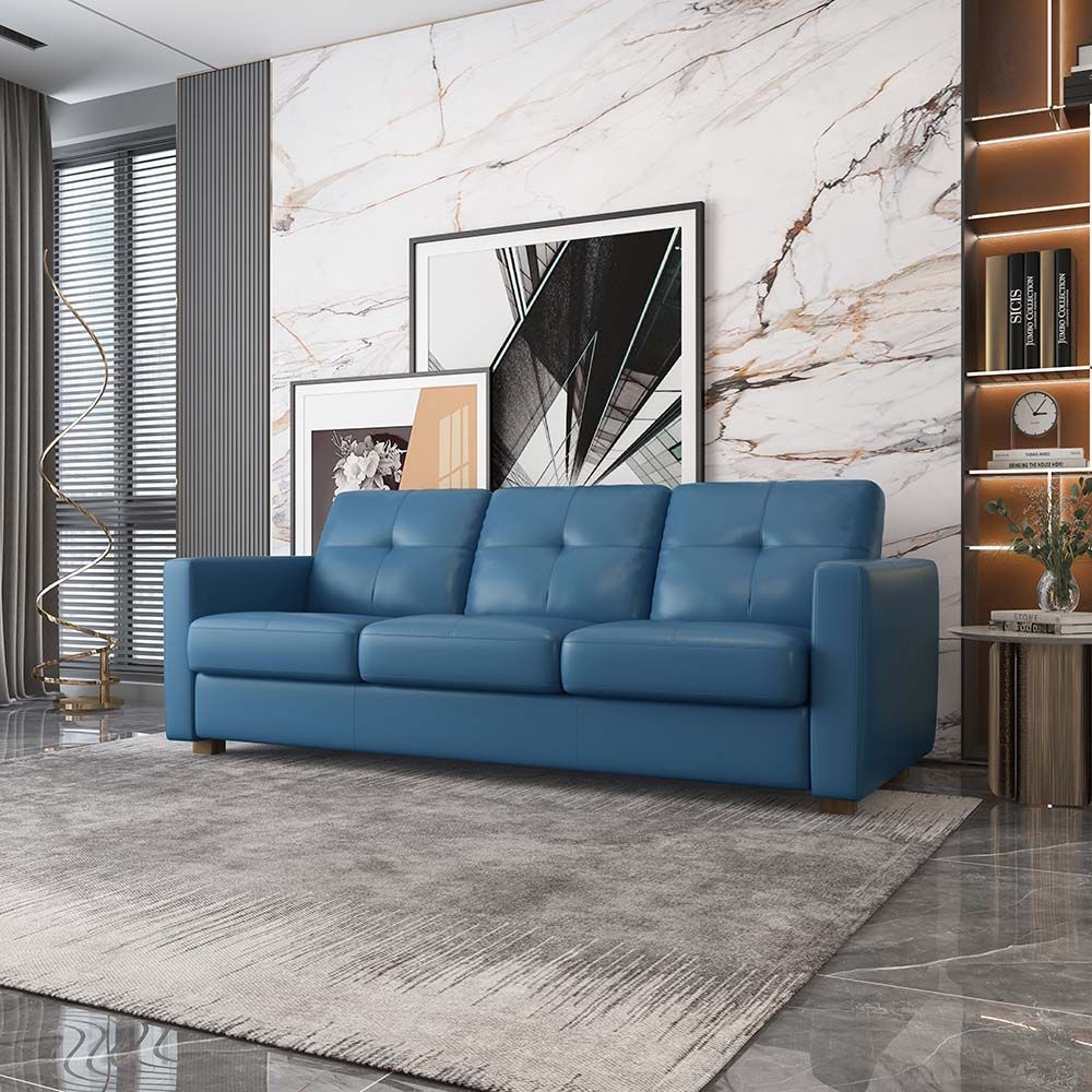 Noci Italian Leather Sofa w/Sleeper - 2 Colors
