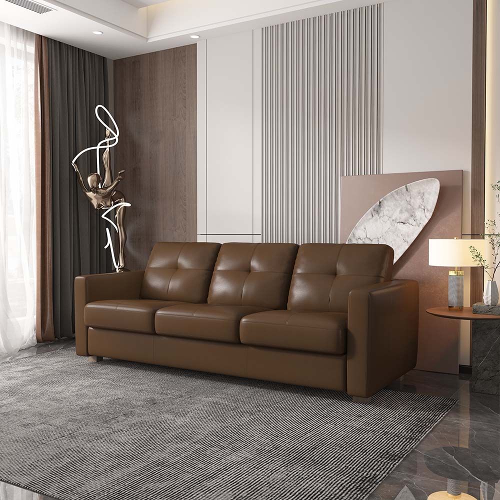 Noci Italian Leather Sofa w/Sleeper - 2 Colors