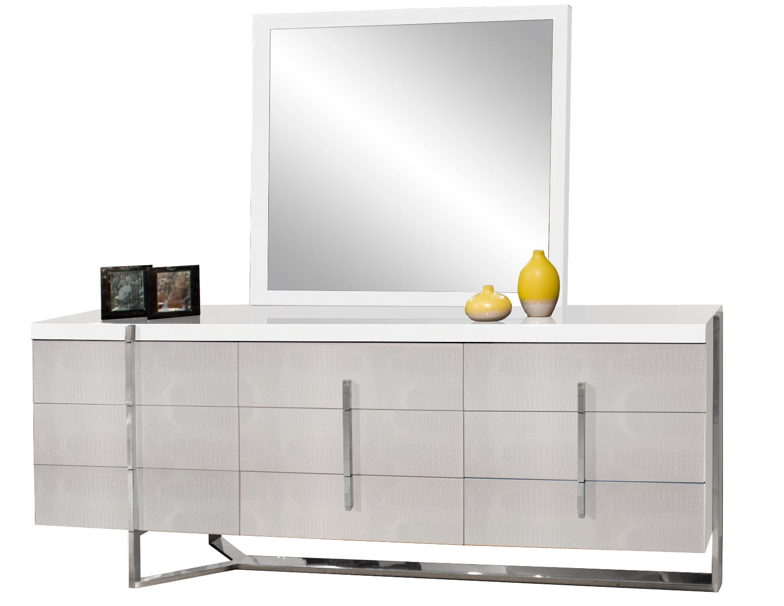 Sharelle Furnishings Martelli White Lacquer Dresser Sharelle Furnishings Martelli White Lacquer Dresser