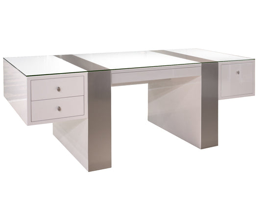 Nero Executive Desk - White Finish