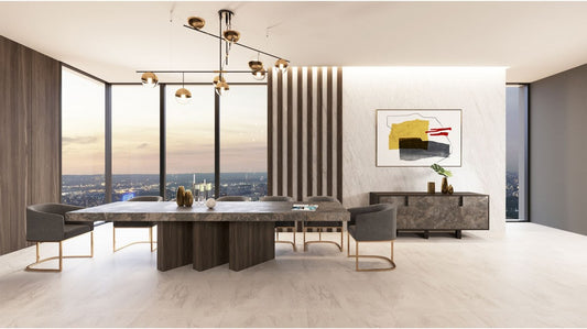 Nova Domus Amsterdam by VIG - Modern Grey Oak Dining Table