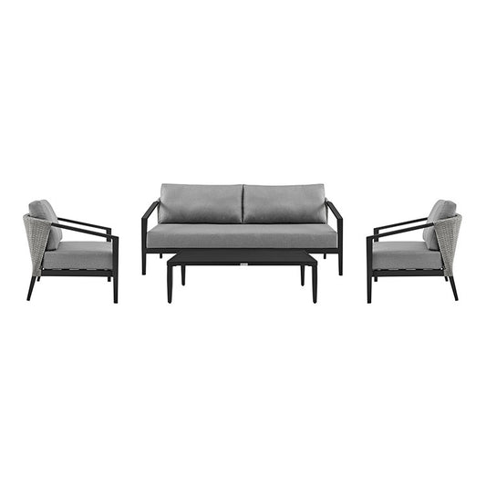 Juego de salón de 4 piezas para patio al aire libre Palma