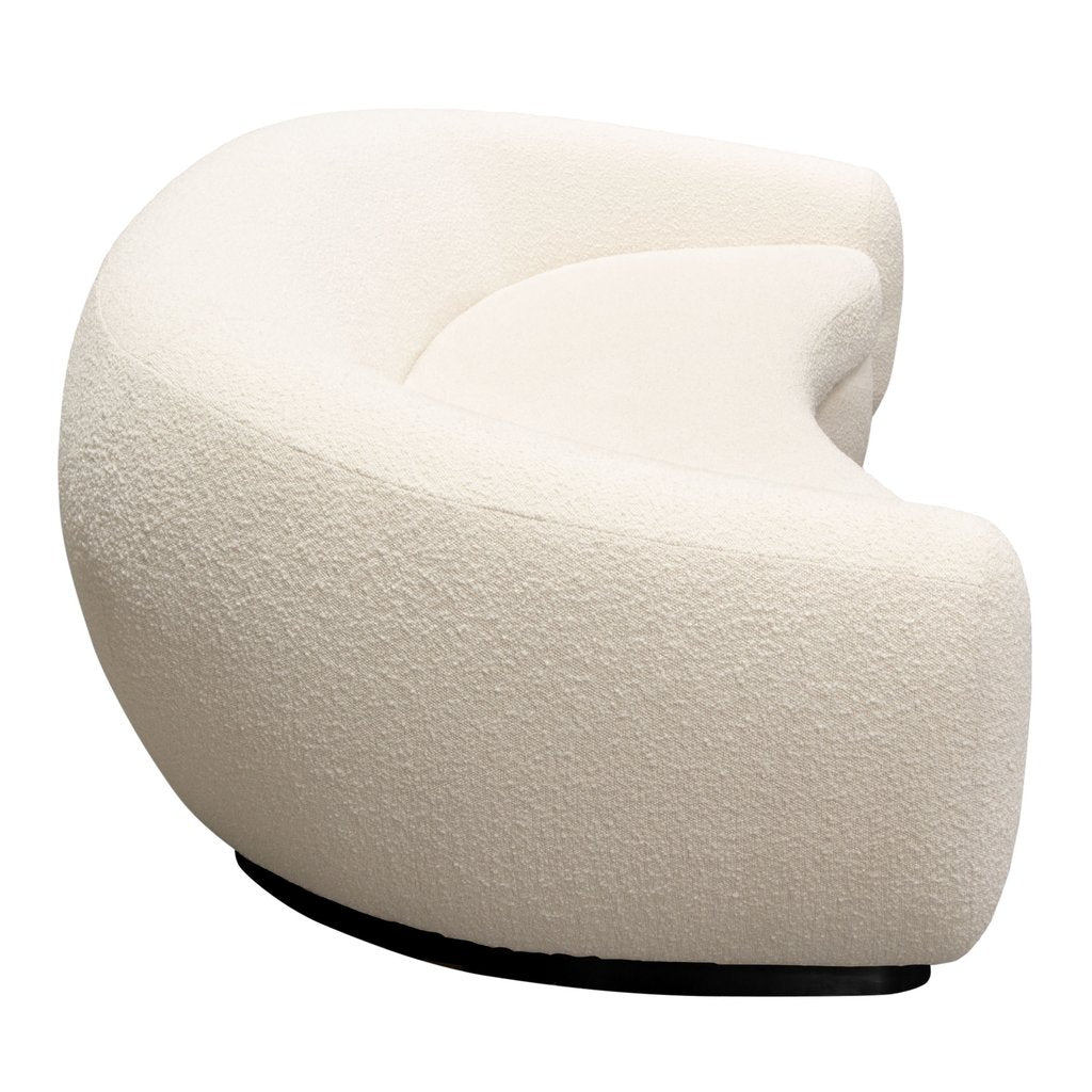 Pascal Sofa Collection - Bone or Charcoal Boucle Textured Fabric