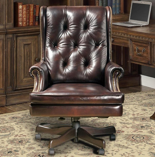 Havana Desk Chair by Parker House - Brown Leather