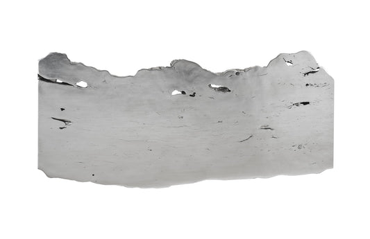 Waterfall Silver Resin Desk - Silver Leaf Finish