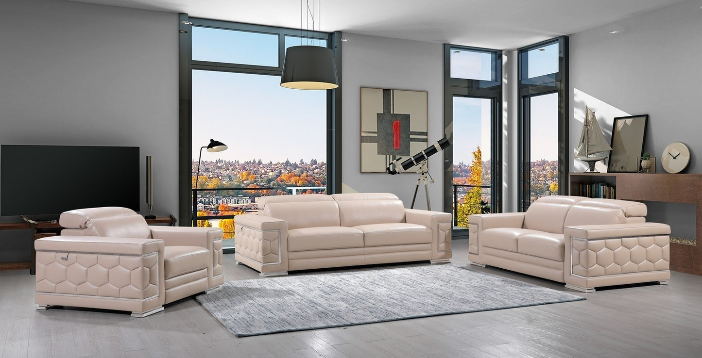 692 Genuine Italian Leather Sofa Set by Global United - 5 Colors